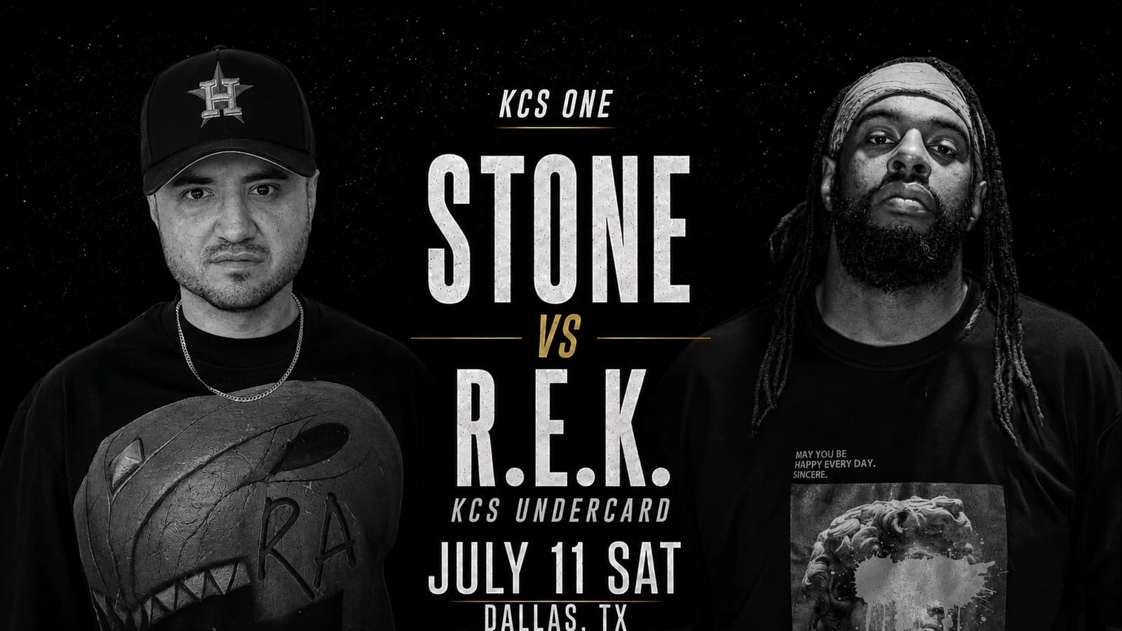 Stone vs R.E.K. KCS One battle artwork