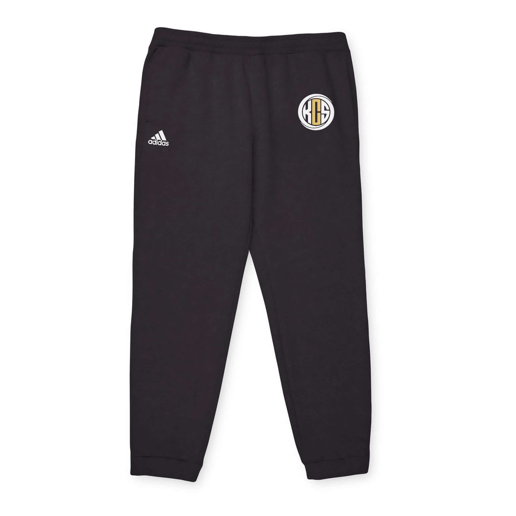 KCS x Adidas jogger pants featuring logo, stylish black design, ideal for casual wear and sports.