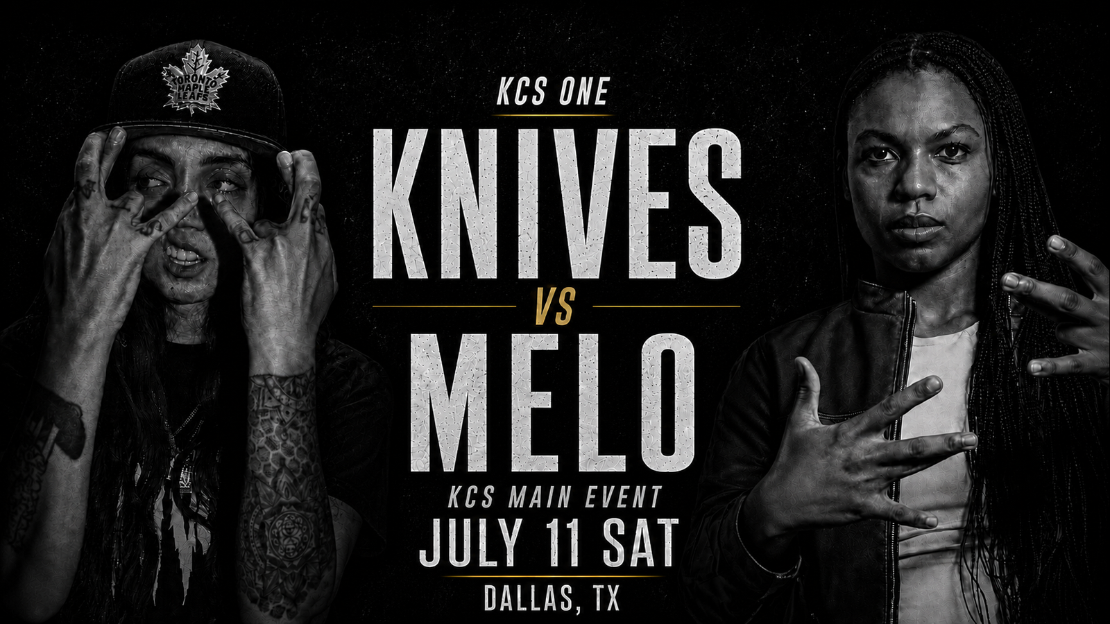 KCS One Main Event — Women's Championship poster for Knives vs Melo