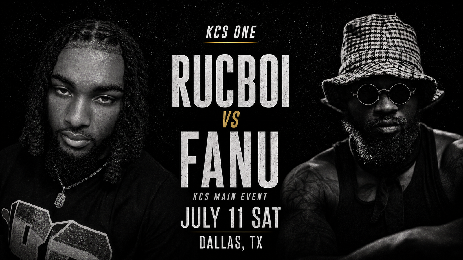 KCS One Main Event — Men's Championship poster for Rucboi vs Fanu