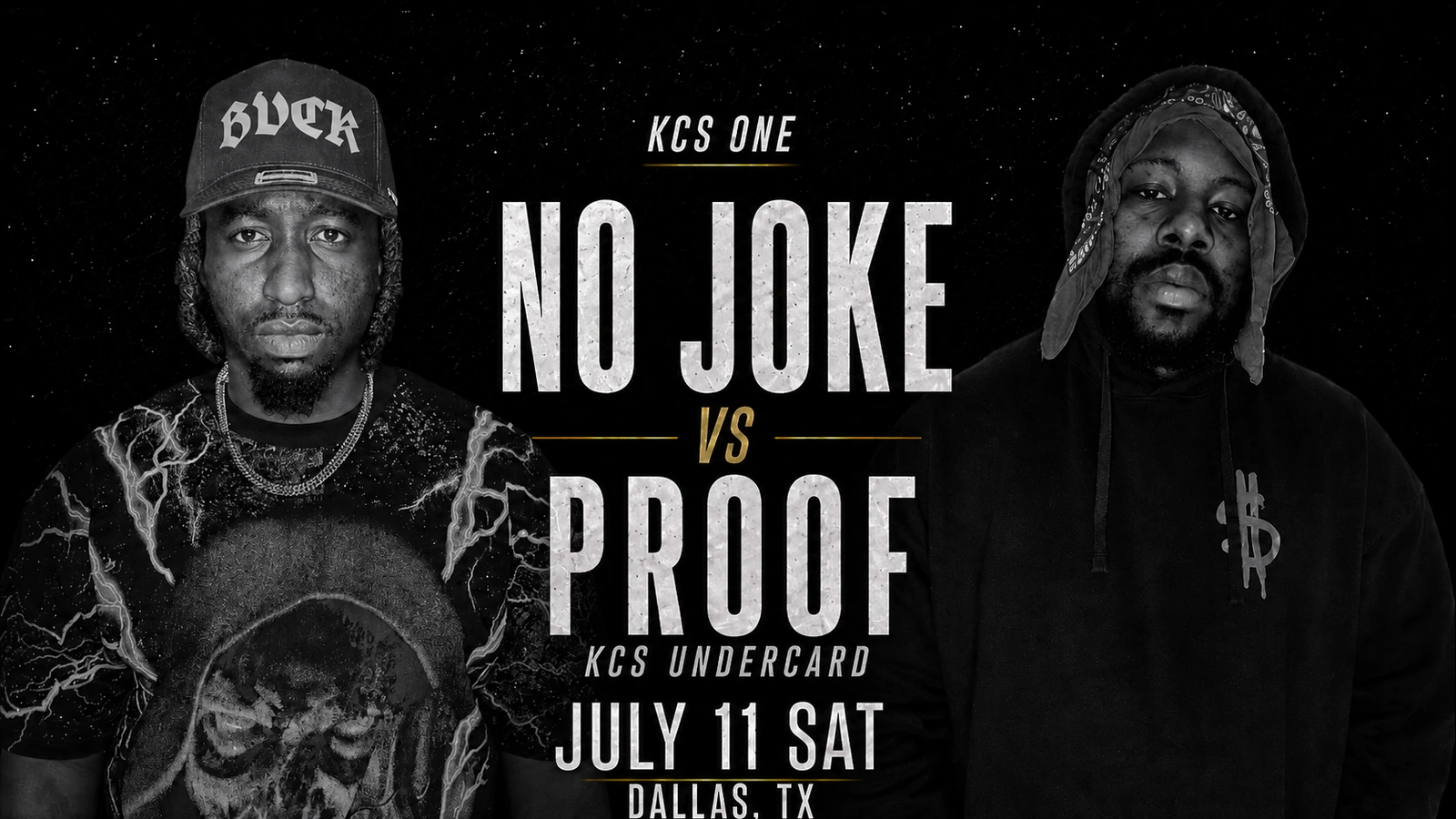 No Joke vs Proof KCS One battle artwork