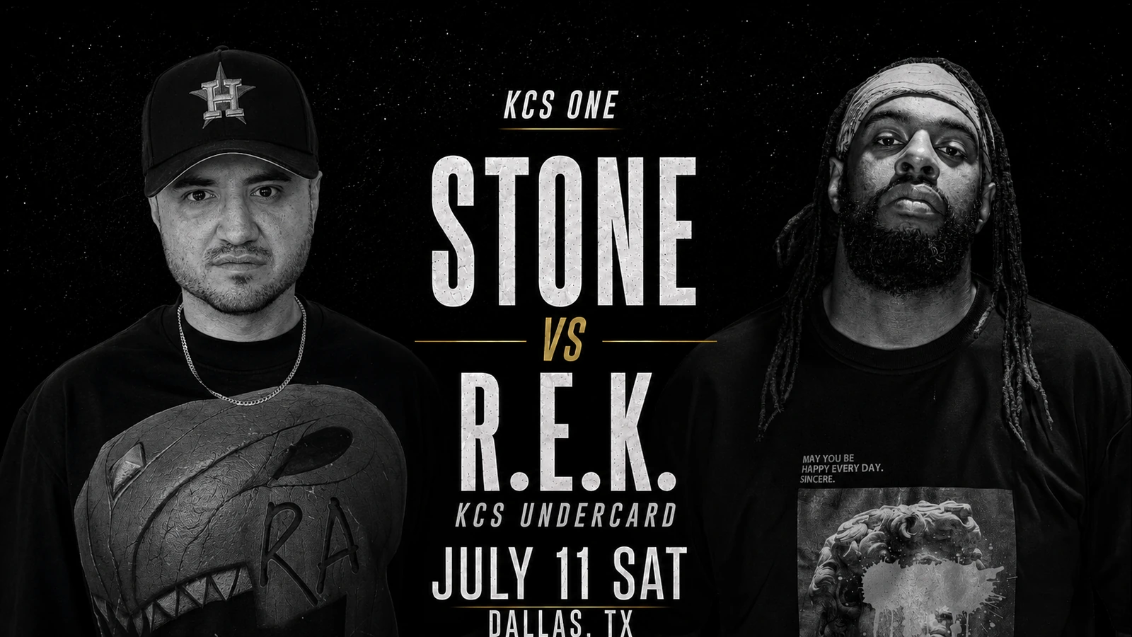 Stone vs R.E.K. KCS One battle artwork