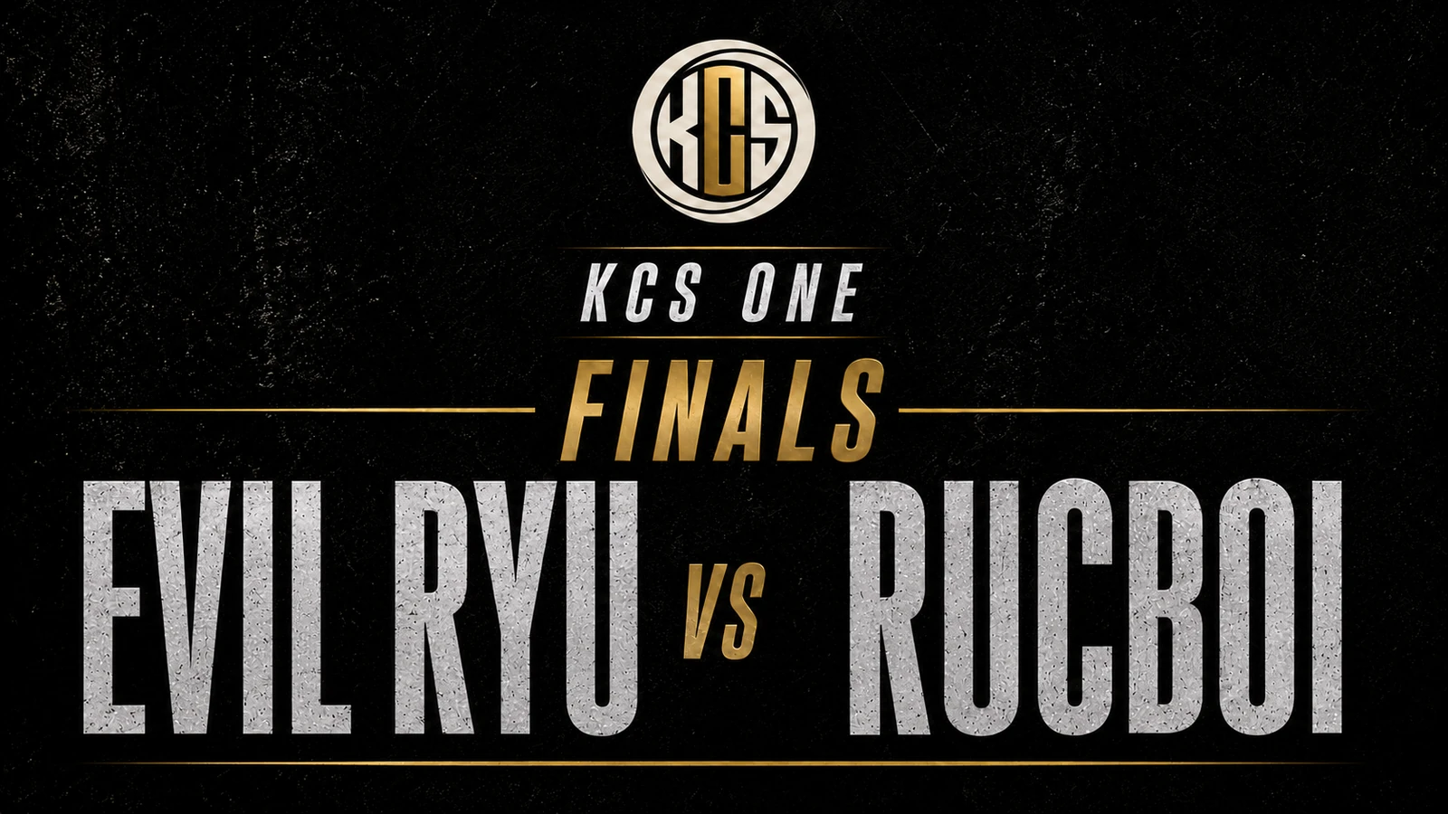 Evil Ryu vs Rucboi KCS One battle artwork