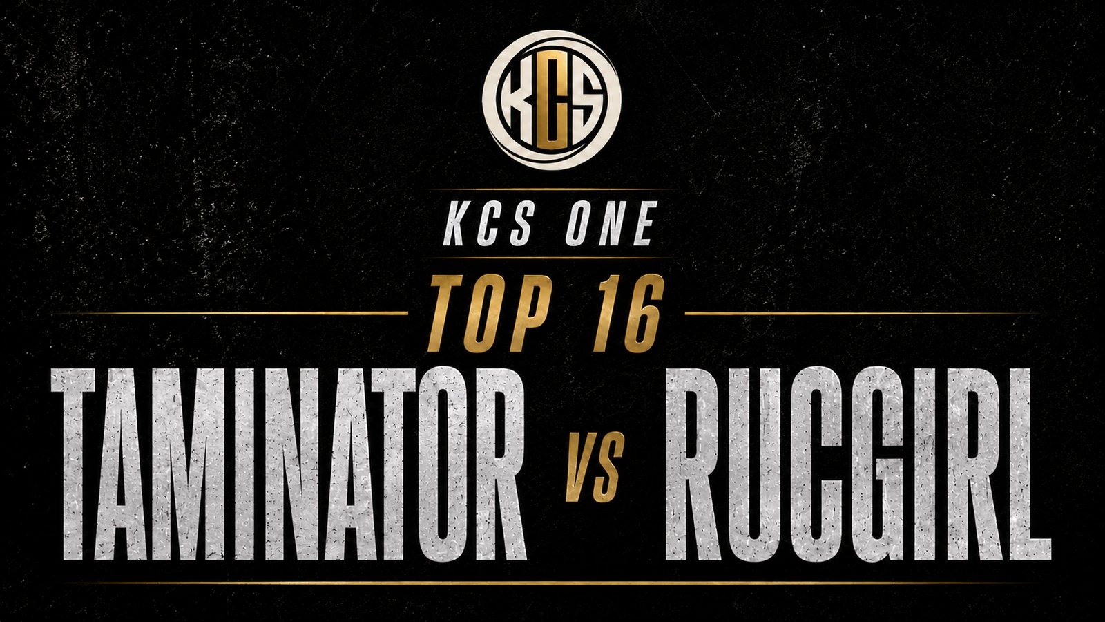 Taminator vs Rucgirl KCS One battle artwork