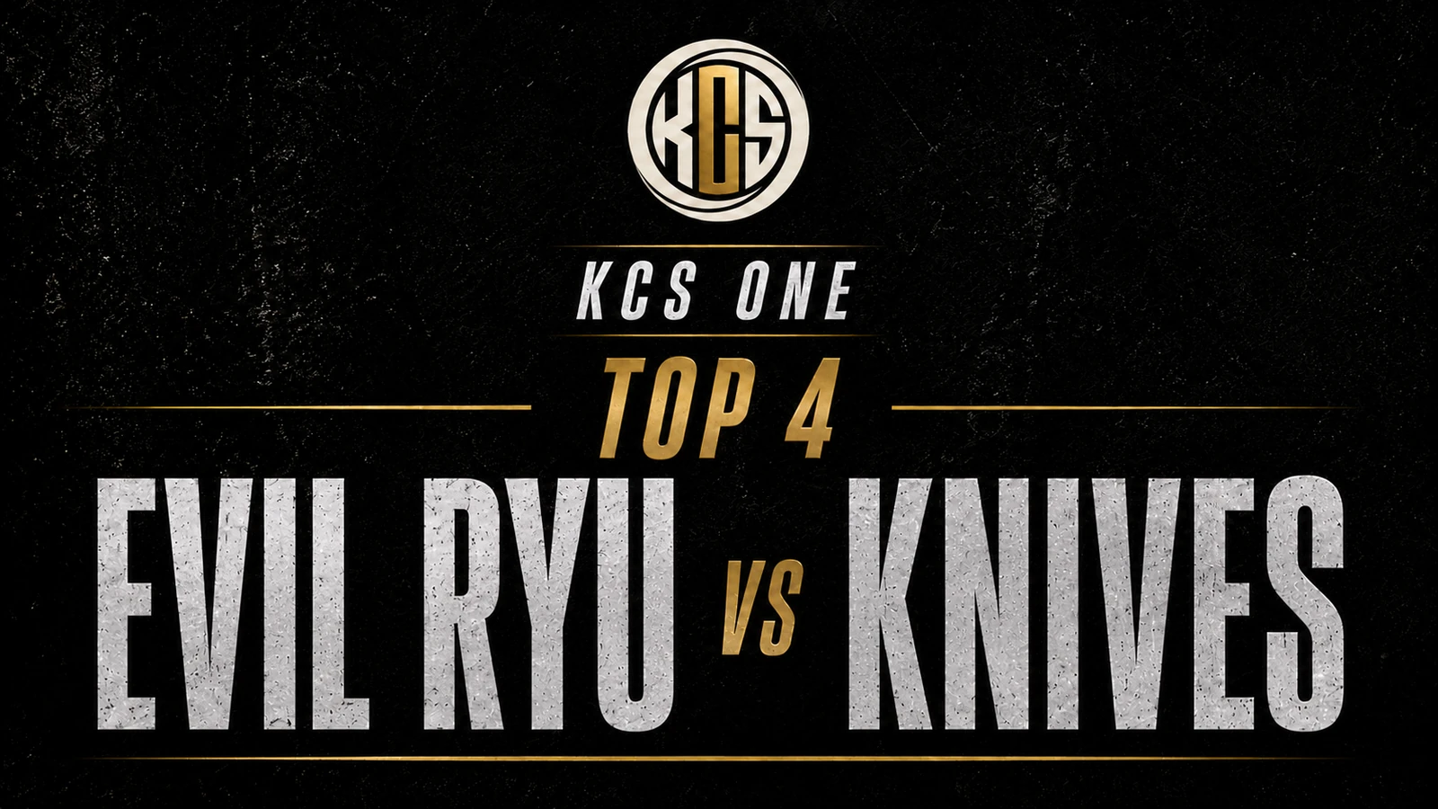 Evil Ryu vs Knives KCS One battle artwork