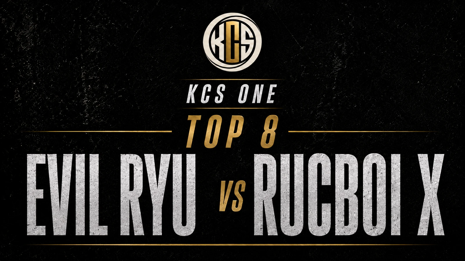 Evil Ryu vs Rucboi X KCS One battle artwork